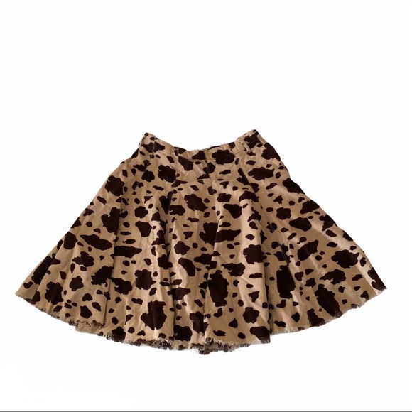 Mini Boden Other - Mini Boden Cow Print Corduroy Skirt 11/12Y